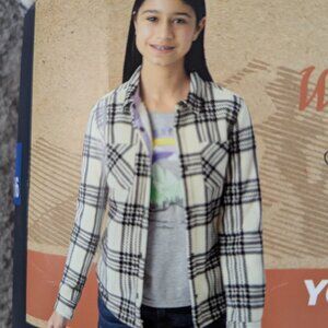 NWT! Weatherproof Vintage Girls 2-piece Fleece Button Up + T-Shirt Set, 14/16